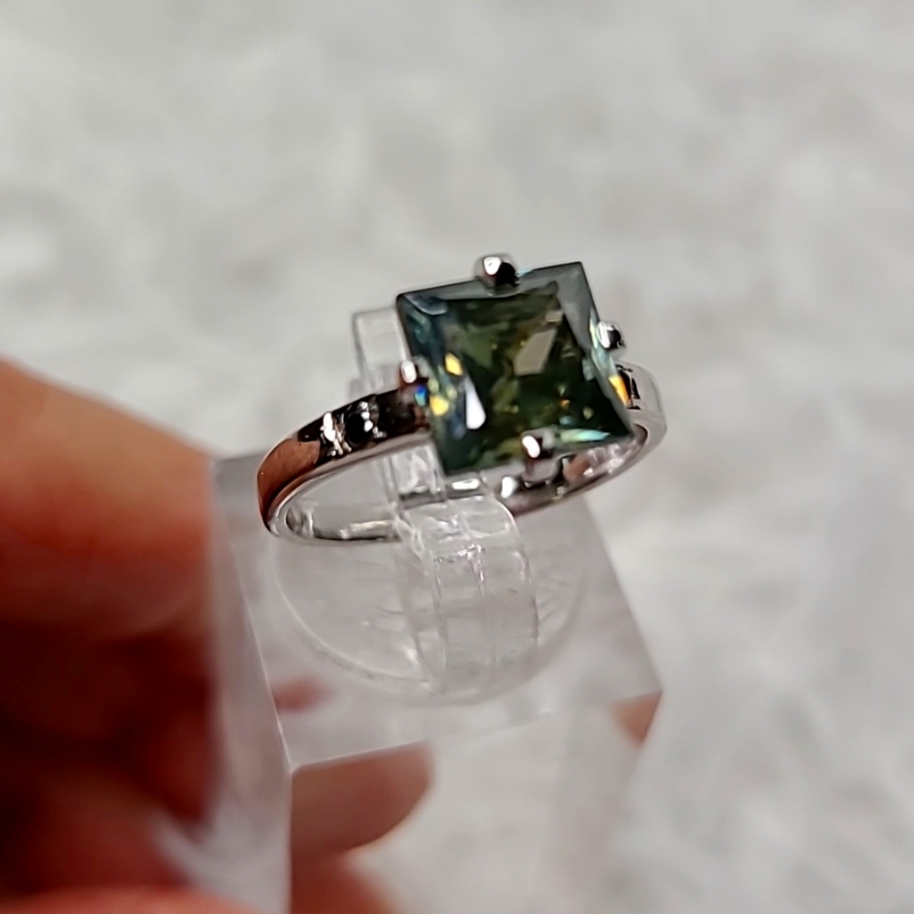 Moissanite Princess cut Solitare Ring